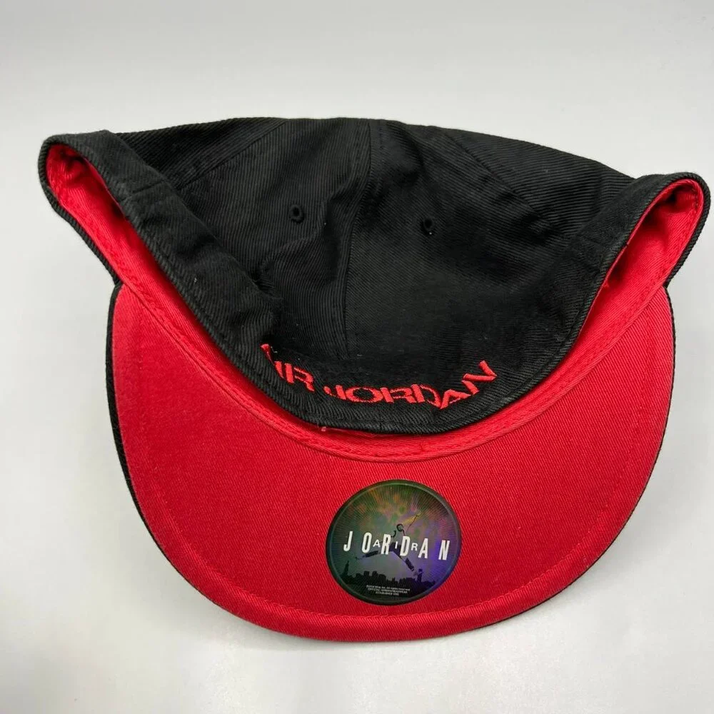 Air Jordan Hat Men 7 1/2 Black Red Jumpman‎ Fitted Cap